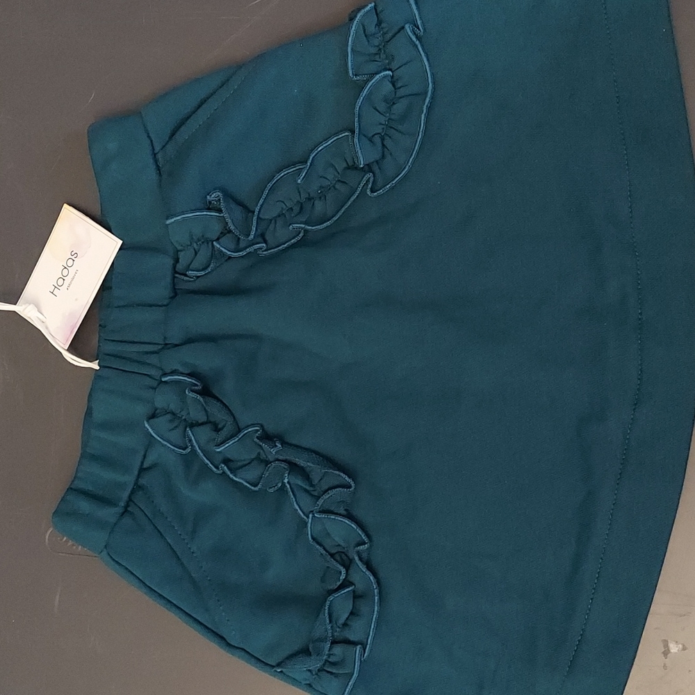 Hadas French Terry teal skirt